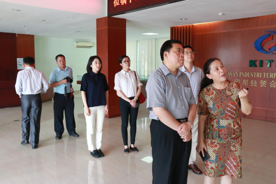 Li changguan, president of guangxi association for the promotion of international trade, visited china-indonesia economic and trade cooperation zone for investigation